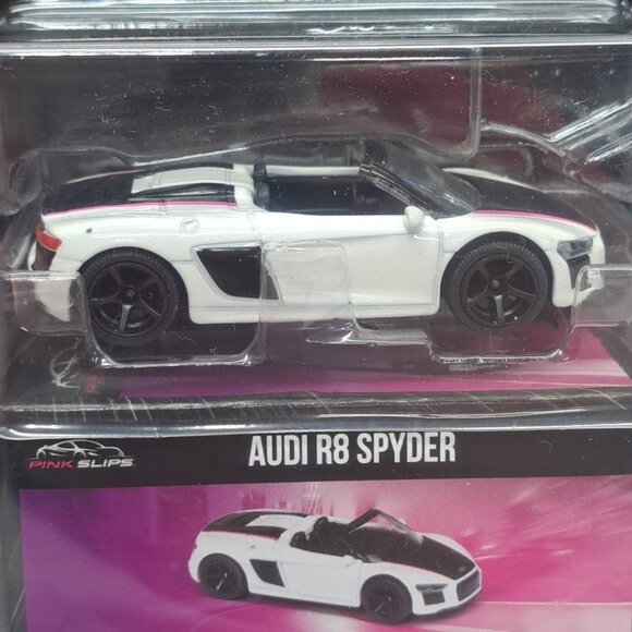 Jada Toys Pink Slips Audi R8 Spyder White Black Diecast 1:64, Limited Ed 2023 - Picture 2 of 6